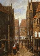 Jacobus Vrel Street Scene with Couple in Conversation China oil painting reproduction